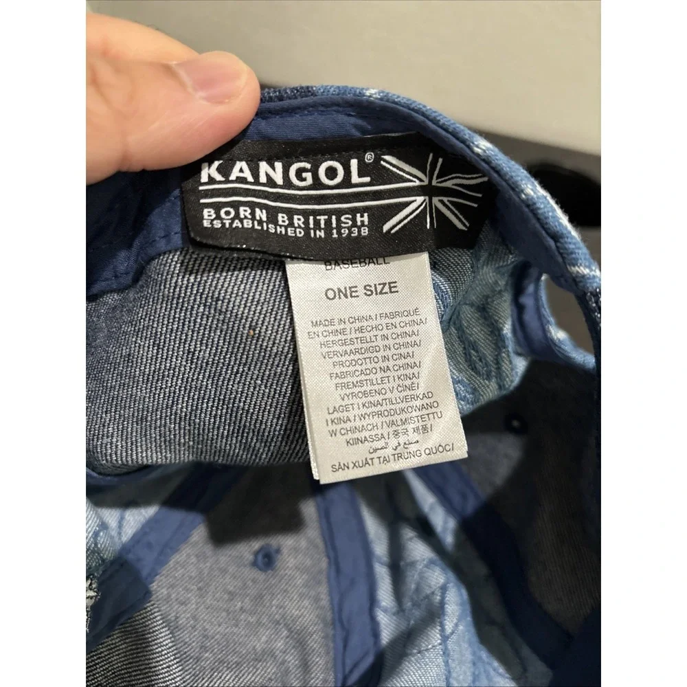 Kangol Cap Hat Denim Mashup Baseball Blue OSFA One Size